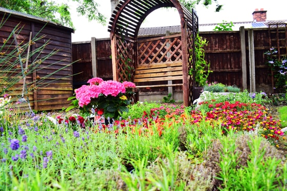 Outdoor wood seating