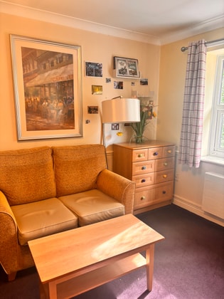 Small sofa and coffee table