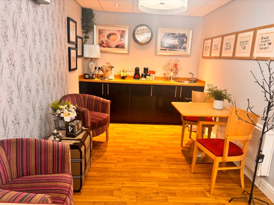 Communal seating and coffee area