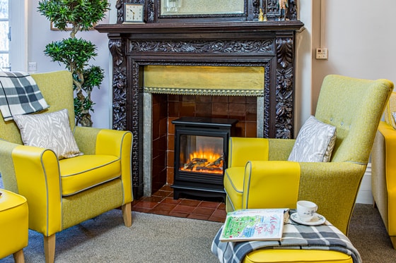 Yellow sitting chairs