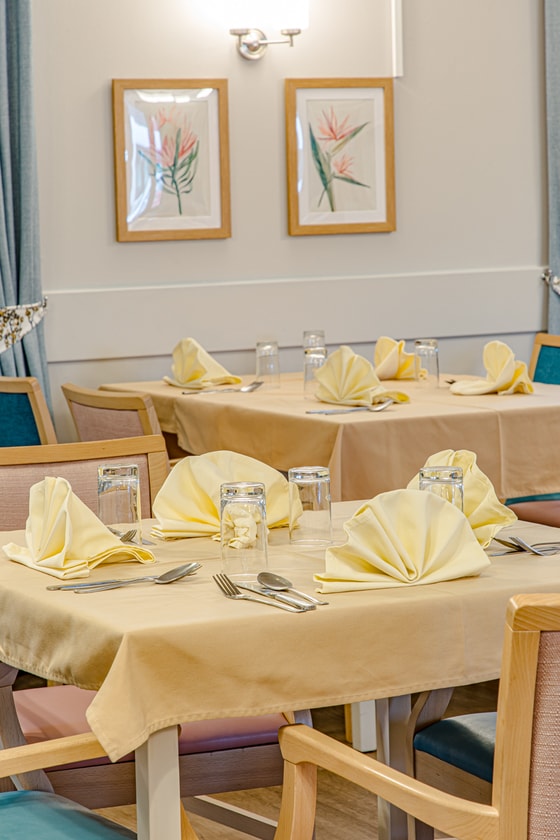 Silverwood Care Home dining area table
