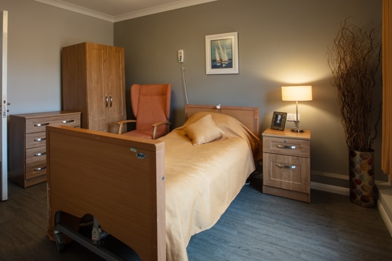 Orange single bed 