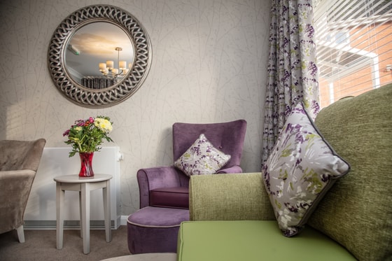 Mirror with chair