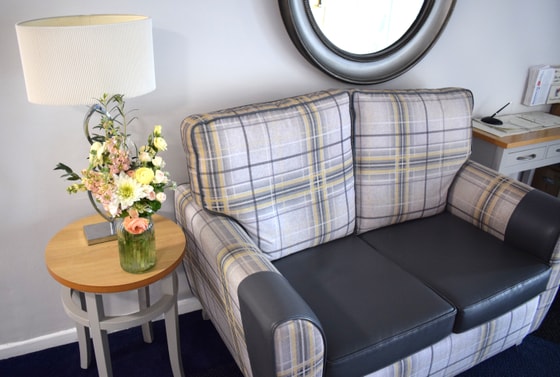 Elderly living sitting room