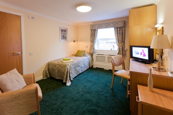 Single bed and television