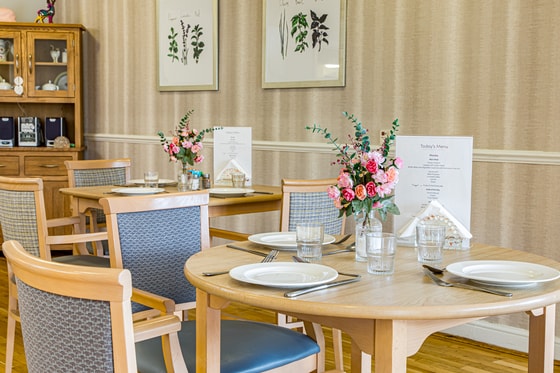 Senior living wooden dining table