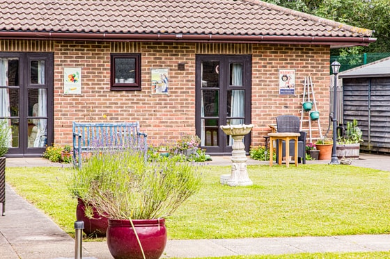 Exterior senior living garden