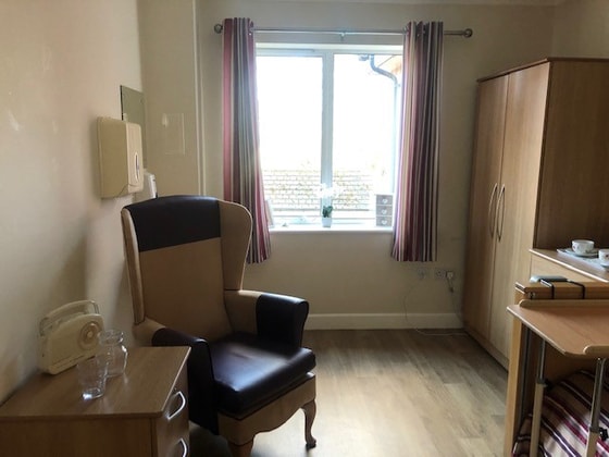 Radio and view in bedroom