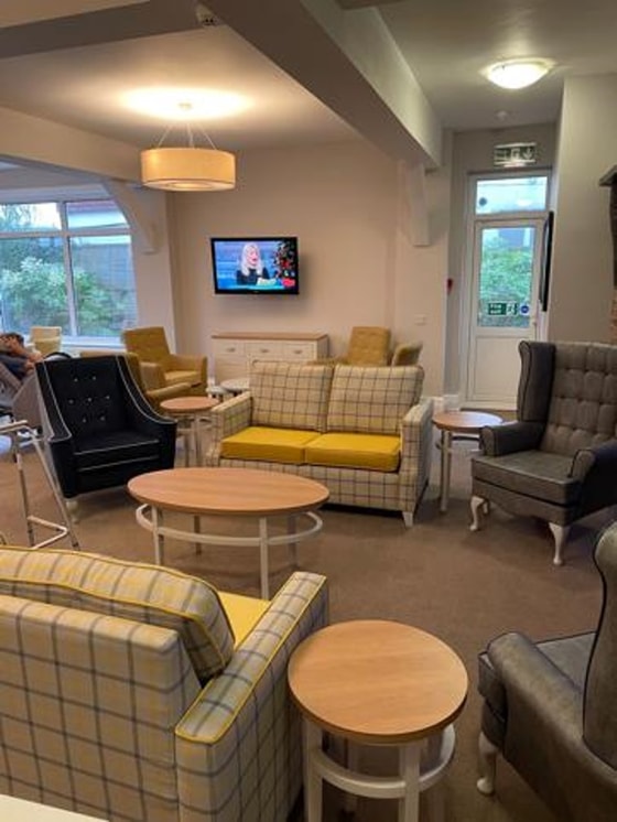 Haven Care Home living area sofa