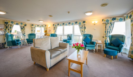 Merino Court Care Home sitting area sofa armchair