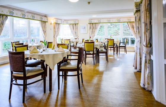 Merino Court Care Home dining area