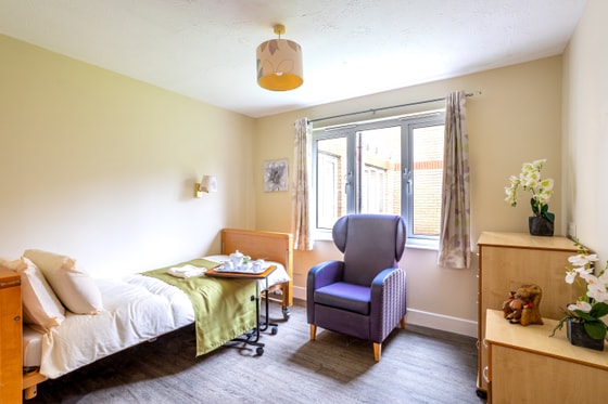 Purple chair single bed