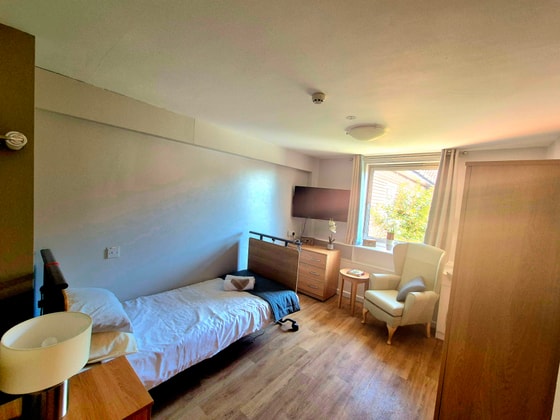 Single bed with television 