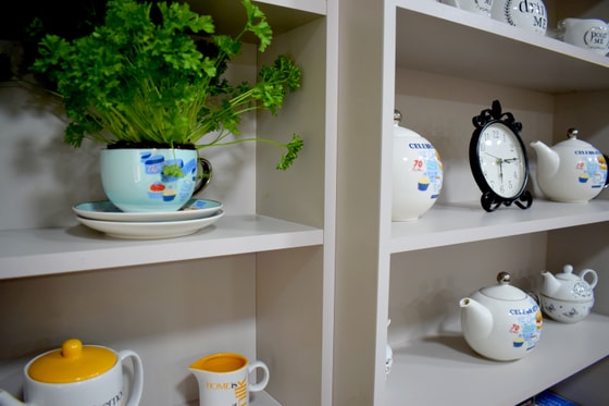 Peniel Green Care Home shelves vases flowers