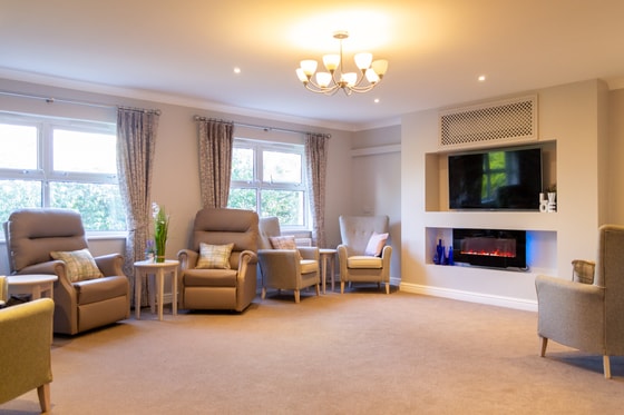 Living area, armchairs, tv