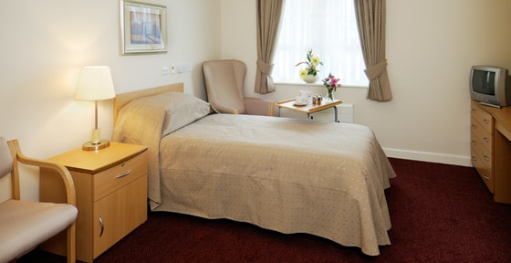 Cream coloured double bed