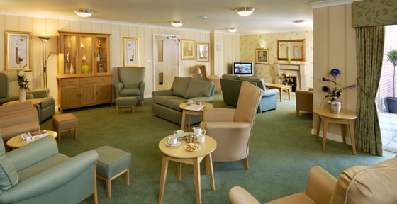Senior living green seating 