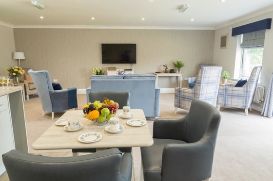 Senior living communal lounge room