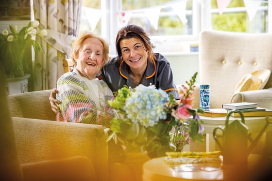 Happy senior living