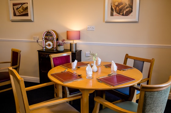 Communal dining table senior
