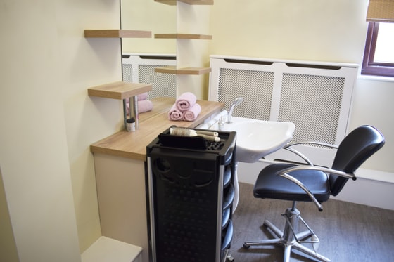 Senior living hair salon