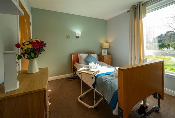 Linlithgow Care Home - Single bed with accessible tray