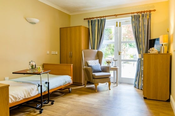 Market Lavington Care Home - Single bed with accessible tray