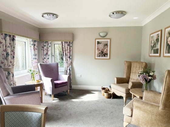 Westwood Lodge Care Home - purple and brown chairs