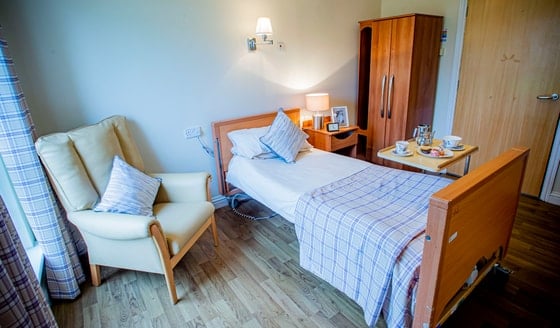 Castle View Care Home - Single bed with chair