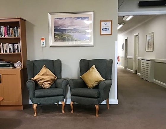 Cold Springs Park Care Home - Grey arm chairs 