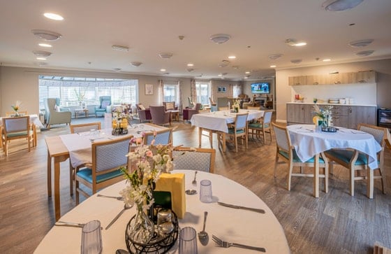 Quayside Care Home - Communal tables