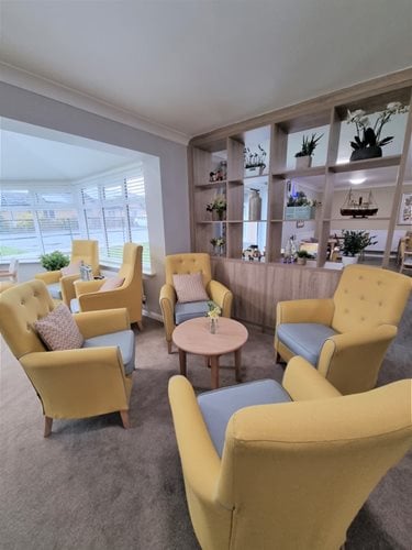 Dove Court Care Home - Yellow chairs with table