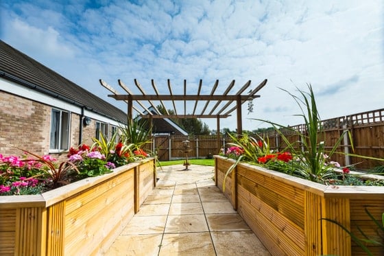 Kirkby House Care Home - Outdoor living wooden structure