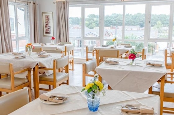 Greenways Court Care Home - Senior living dining table