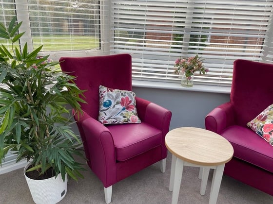 Colton Lodges Care Home - Purple arm chairs