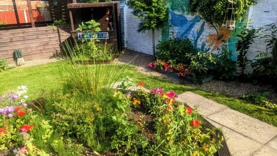 Averill House Care Home - Paved slab and greenery 