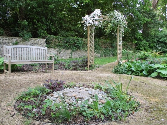 Elstree Court Care Home - Wooden outdoor path 