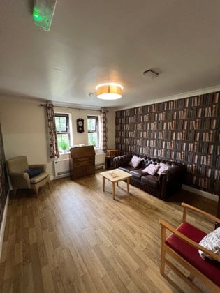 Holmwood Care Home - Leather sofa and arm chair
