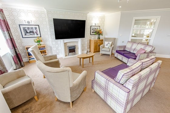 Larkhill Hall Care Home - Purple and large television