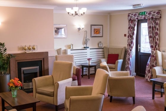 Lyndon Hall Care Home - Senior living communal area