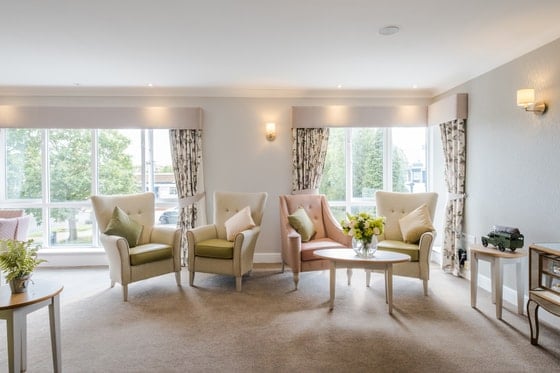 Kirkwood Court Care Home - Senior cream arm chairs