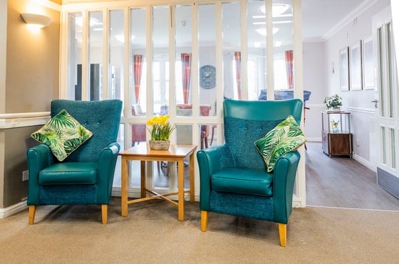 Highgate Care Home - Blue Coffee table chairs