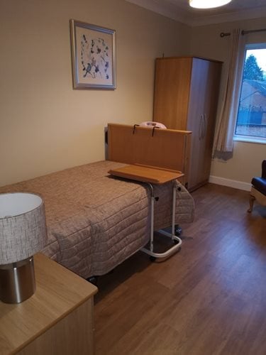 Hinckley Park Care Home - Senior living Single bed with lamp 