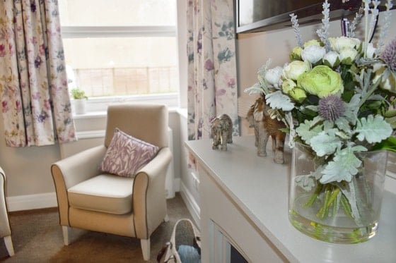 Leighton Court Care Home - Senior living grey chairs