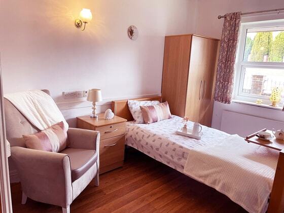 Meadow Bank House Care Home - Pink single bed