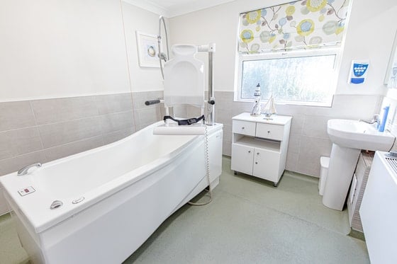 St Martin's Court Care Home - Accessible bathroom in senior living