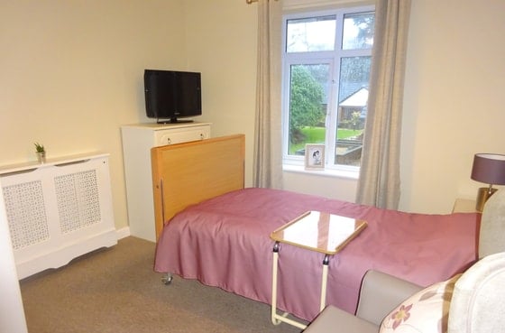 Gittisham Hill House Care Home - Elderly living Pink single bed