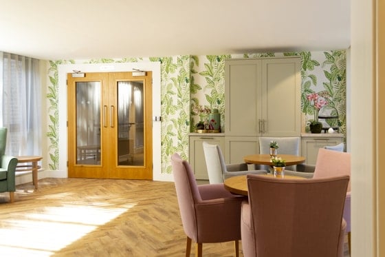 Charters Court Care Home - Double wooden doors