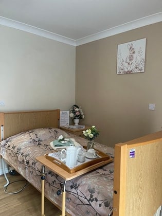 Admirals Reach Care Home - floral bedroom