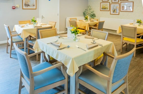 Hatton Lea Care Home - Teal dining area